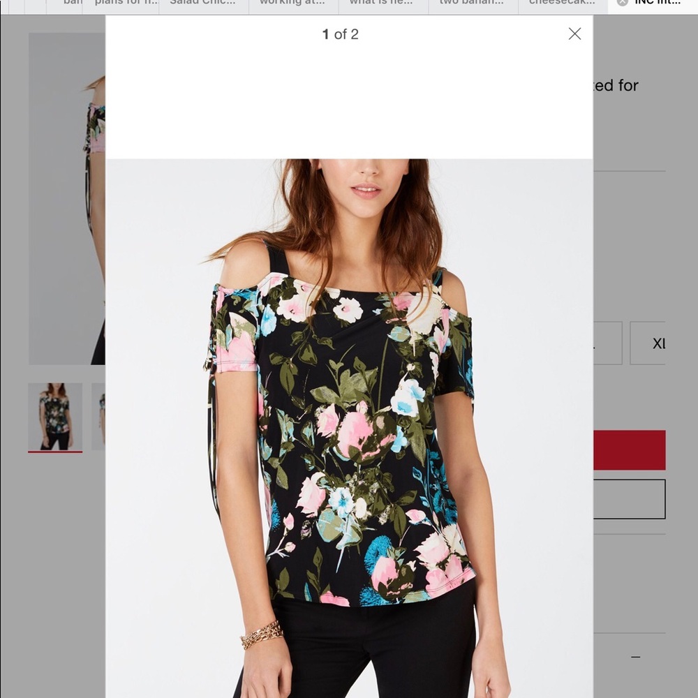 Inc cold shoulder top